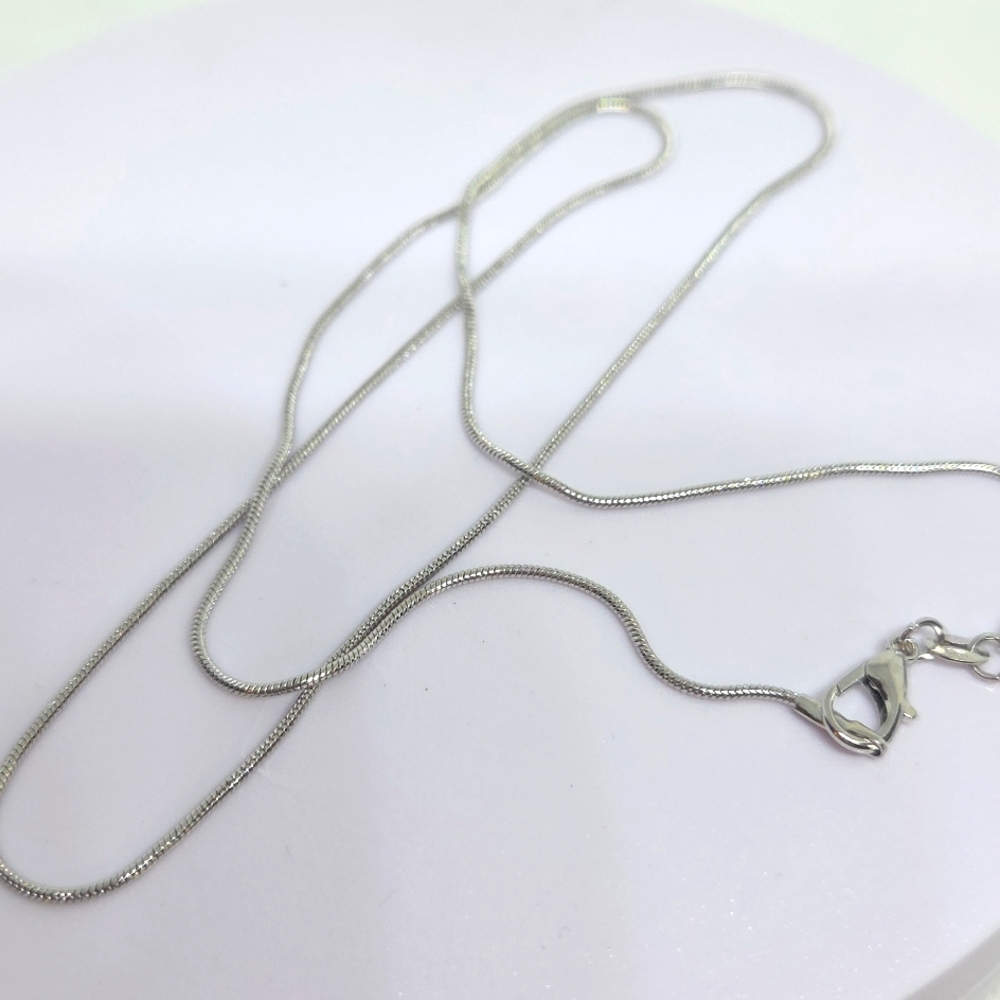 Stunning 925 Silver Plated 1.2mm Snake Chain   22" long